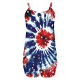 thumbnail image 4 of YWDJ Sleepwear for Women Shorts and Tops American Flag Lace Lightweight Plus Size Tie-Dye Sleeveless Tank Tops 2 Piece Shorts Pajamas XL Blue, 4 of 5