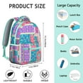 thumbnail image 2 of Nordic Style Adjustable Strap School Backpack for Student, Waterproof and Scratch-Resistant, Featuring Earthy Aesthetic Floral Design, Perfect for School, Camping, and Gym Sessions, 2 of 6
