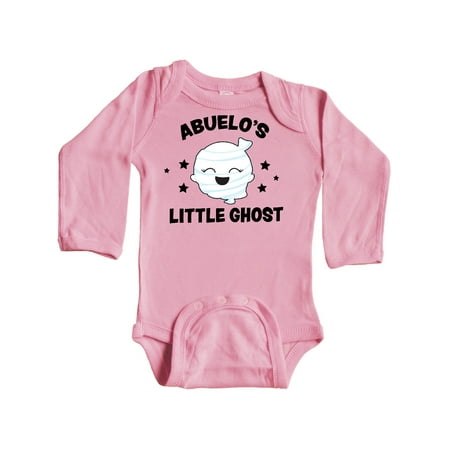 

Inktastic Cute Abuelo s Little Ghost with Stars Gift Baby Girl Long Sleeve Bodysuit