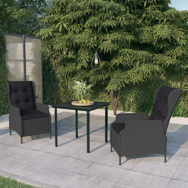 vidaXL Ensemble de Salle à Manger de Jardin 3 Pcs Gris Foncé