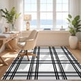 thumbnail image 3 of Design&I 3'x5' Ultra Soft Throw Mat, Plaid Windowpane Grid Vintage Farmhouse Fall Checkered Doormat Playful None Fluffy Washable Easy Care Indoor rug for Bedside Hallway, 3 of 7