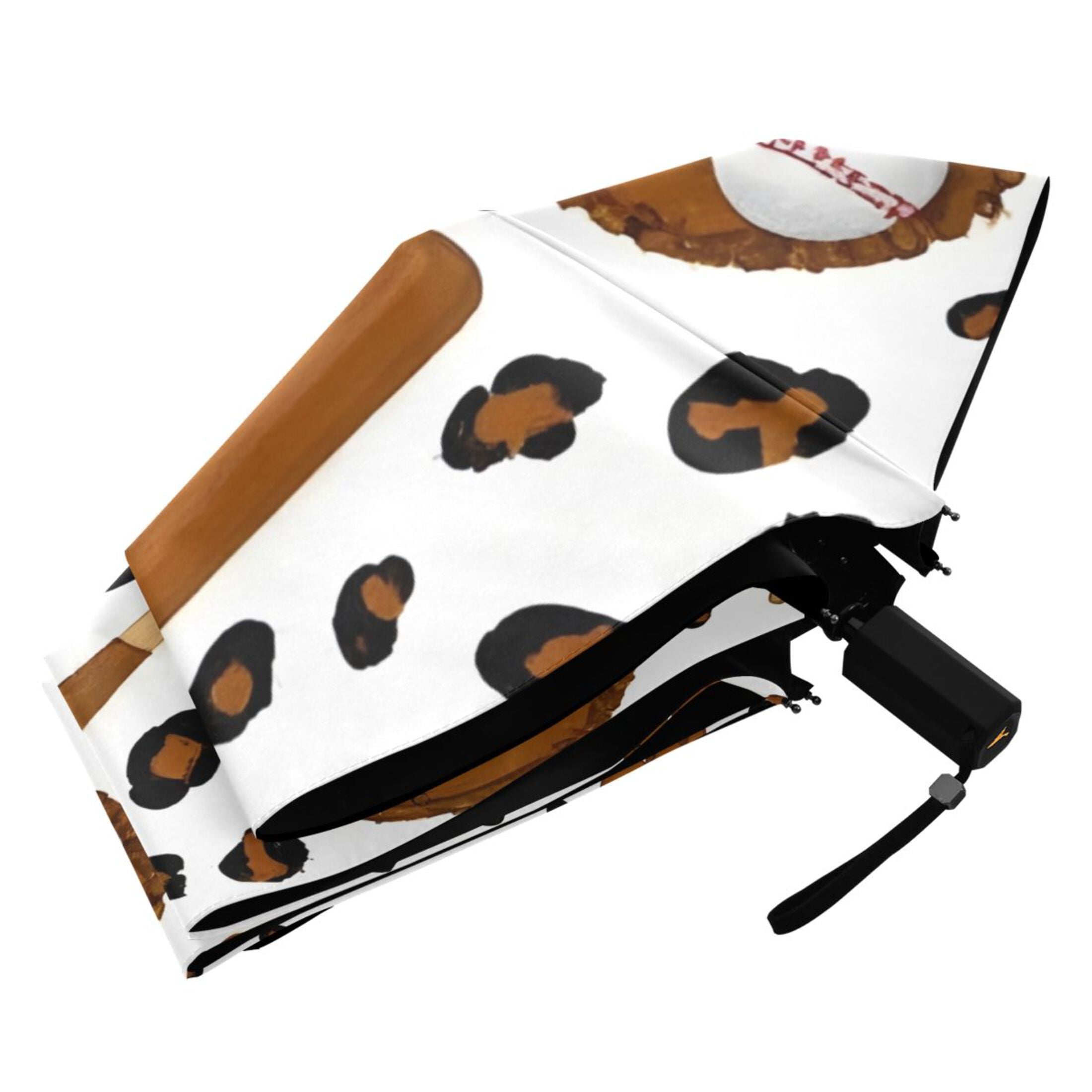 ALAZA Cool Baseball UPF 50+ Compact Folding Umbrella for Rain Travel Umbrella Packable