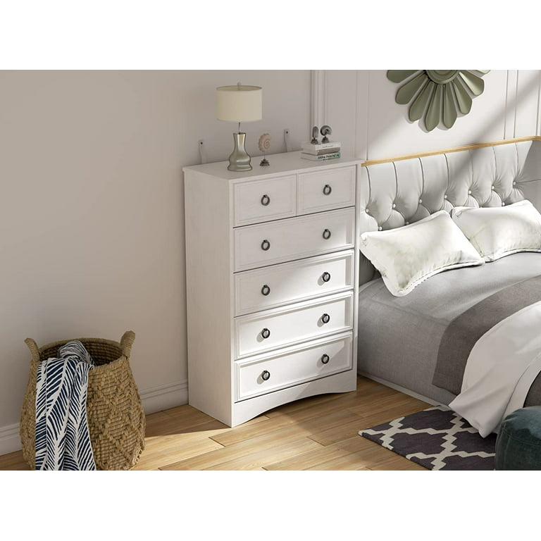 Relefree Modern 6 Drawer Dresser, Tall Storage Cabinet Chest of Drawers for Living Room Bedroom Hallway, White, Adult Unisex, Size: 31.1 W x 15.75 D x