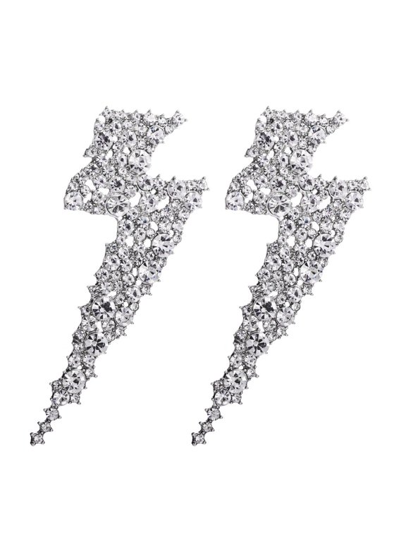 Lightning Bolt Earrings, Lightning Earrings for Women, Bohemian Beaded Lightning Earrings, Sparkling Lightning Geometric Statement Earrings for Ladies Boho Jewelry