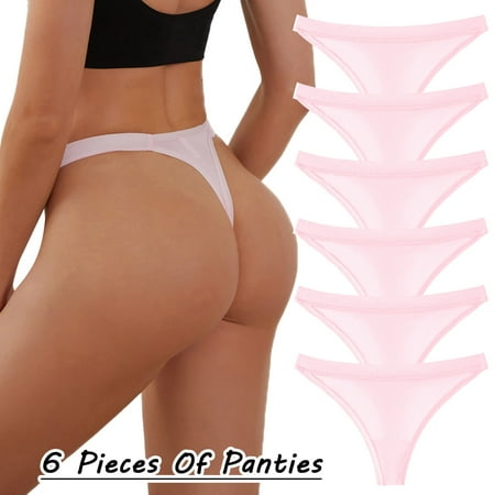 

Aayomet Womens Boxers Ladies Show Buttocks Wear Fashion Soft Ice Silk Seamless Low Waist Lace Hollow Briefs Pink M