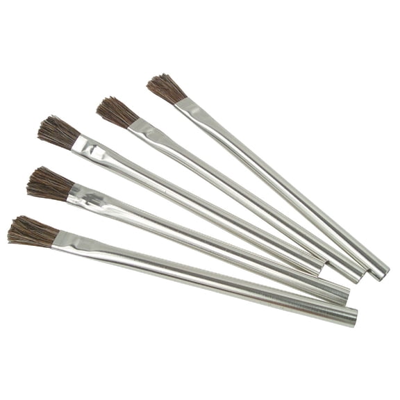 William H Harvey Acid Brush - Stiff Horsehair Bristles, Metal Handle - 1 Piece, 5-1/4 In