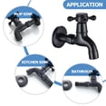thumbnail image 2 of MIANGASTORE Antique Copper Kitchen Faucet Water Pool Mop Pool Faucet Wall-mount Utility Sink Faucet, 2 of 6