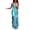Blue, variant on Vedolay Plus Size Jumpsuits For Women Women's V Neck Floral Maxi Dress Boho Printed Adjustable Spaghetti Strap Ethnic Beach Long Dress,Red XL