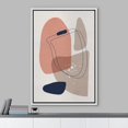 thumbnail image 2 of IDEA4WALL Framed Canvas Wall Art Pastel Pink & Gray Watercolor Polygon Abstract Digital Art Nordic Multicolor Boho Print Minimal Contemporary for Living Room, Bedroom, Office - White 24"x36", 2 of 5