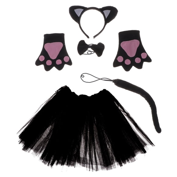 piezas de diademas para niños, suministros para fiestas, cabeza de animal, traje de cinco piezas, conjunto de cinco piezas