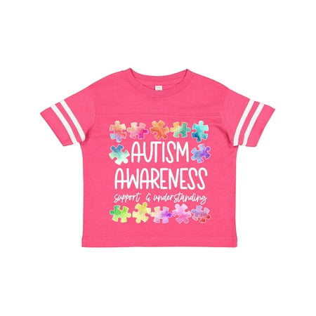 

Inktastic Autism Awareness Support and Understanding Puzzle Pieces Gift Toddler Boy or Toddler Girl T-Shirt