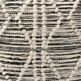 thumbnail image 3 of Bowery Hill Moroccan Inspired Ivory and Black Wool Blend Pouf Ottoman, 3 of 6
