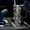 thumbnail image 6 of 40oz Football Tumbler with Handle, Birthday Gift for Man, Sports Coach Insulated Stainless Steel Cup with Lid and Straws, Reusable Travel Coffee Mug Water Bottle, 6 of 6