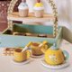thumbnail image 5 of Juego de madera para fiesta de té y pastel de postre para niñas pequeñas, juego de té para niños pequeños, juguetes de madera, cocina de comida de juego de madera, 5 of 5