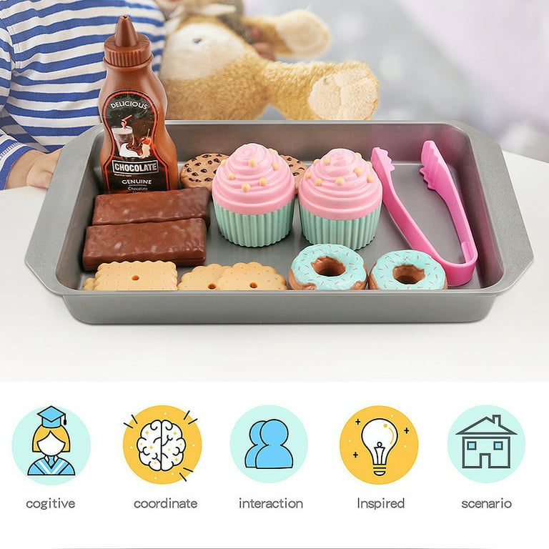 GOVOY Color Dough Playset Kitchen Creations Cookie Pretend Toy Crazy  Dessert Cream Cookies Maker Sprinkle Play Food Baking Playset for Kids  Preschool