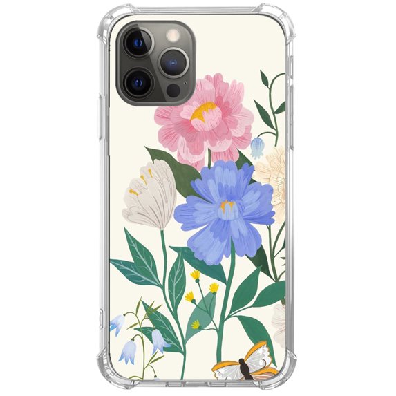 Cute Flower Case for iPhone 14 Pro Max,Aesthetic Colourful Floral Plant Case for Men Women,Unique Soft TPU Bumper Case Cover