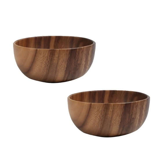 ACDANC 2026 New 2Pack Wooden Bowl 1Pc Individual Bowls for Fruits and Cereal Hollowed Out Solid Wooden Bowl Rice Bowl Soup Bowl Bowl Wooden Tableware Baking Trays & Trays Home Decor