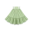 thumbnail image 5 of Girls Dress Green Check 1950s Classic Pearl Ruffle Strap Princess Casual 5 Years, 5 of 6