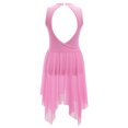 thumbnail image 3 of iixpin Girls Ballet Lyrical Dance Dress Gymnastic Leotard with Wrap Skirt Chiffon Lyrical Contemporary Dancewear Pink 16, 3 of 7
