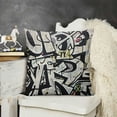 thumbnail image 2 of YINGXI  Line Throw Pillow Cover Creative Artistic Doodle Ink Classic Monochrome Pillow Case Decorative Square Cushion for Home Couch Bed 12x12in, 2 of 5