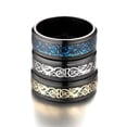 thumbnail image 3 of Couple Steel Fashion Ring with Unique Pattern - Titanium Stainless Steel European Design for Stylish Relationships, 3 of 7