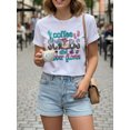 thumbnail image 2 of Coffee And Rubber Gloves Graphic Tee for Women, Funny Nurse Medical Short Sleeve T-Shirt, Casual Crew Neck Top for Healthcare Worker Daily Wear Gift, 2 of 5