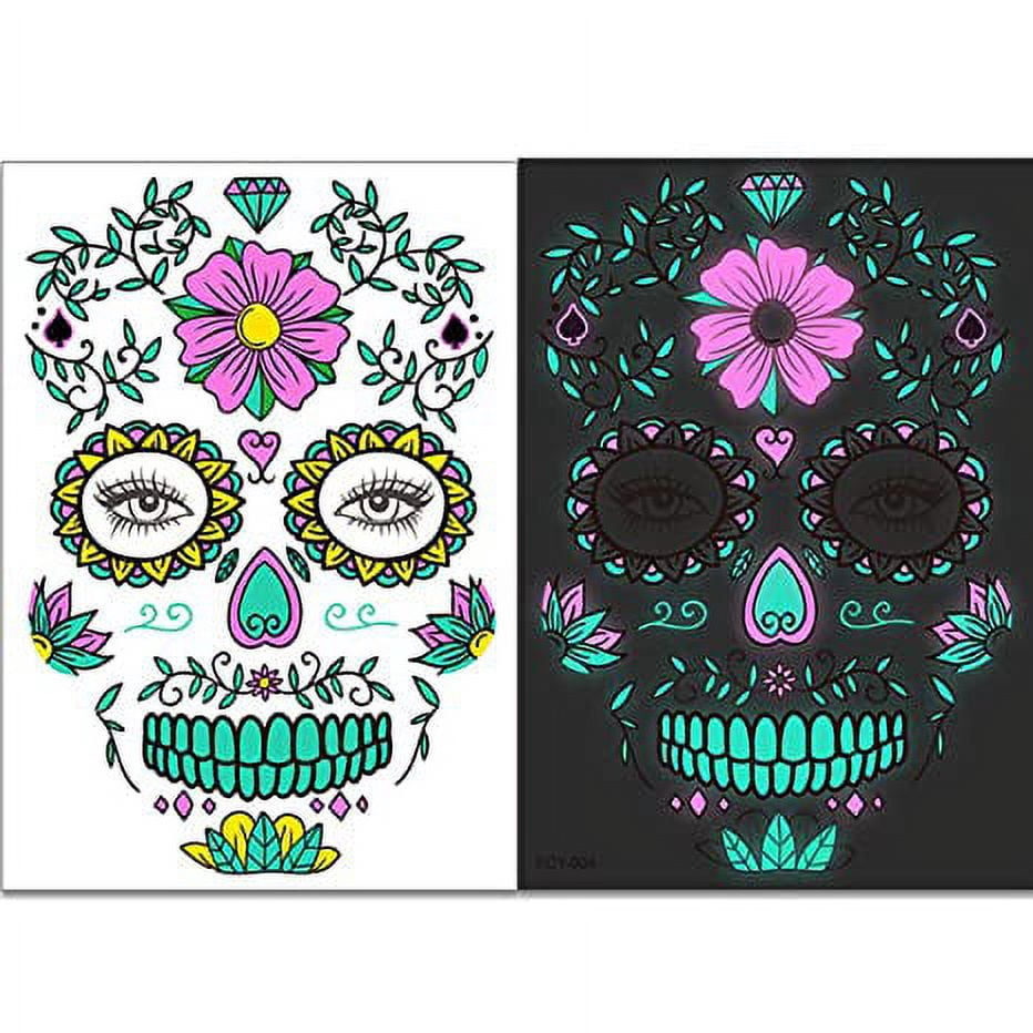 Tatuajes Temporales De Halloween Luminosos, 10 Hojas Con Arañas Y Telarañas, Para Niños Y Fiestas