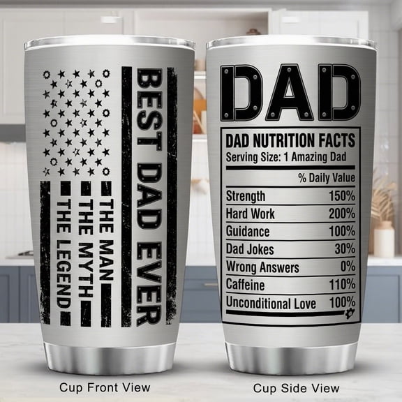 American Flag Stainless Steel Tumbler – 20oz Vacuum Insulated Tumbler with Black USA Flag Design – Patriotic Christmas, Birthday & Retirement Gifts for Veterans, Military, Police, Firefighters