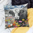 thumbnail image 2 of BANET Farm Scottish Bull Throw Pillow Case Animal Cushion Case for Home Couch Bed Sofa Decor 18x18in, 2 of 5