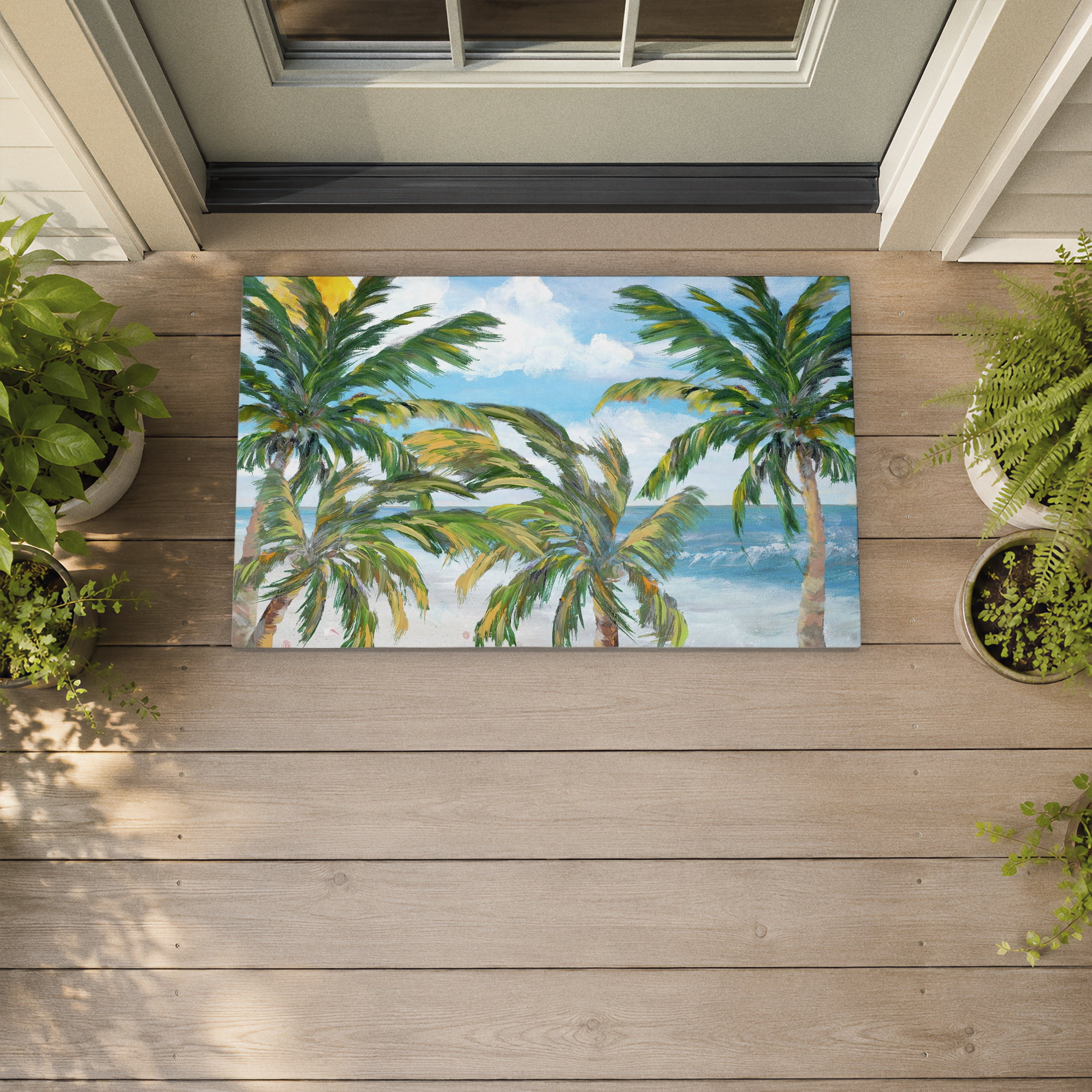 Stupell Industries Tropical Trees Paradise Printed Outdoor Door Floor Mat, design by Julie DeRice