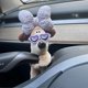 thumbnail image 5 of Paquete de materiales de bricolaje hecho a mano, lindo perro, decoración de palanca de cambios para coche, muñeco de peluche para interior de coche, adornos creativos para cumpleaños, 5 of 7