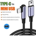 thumbnail image 4 of BKSDUEH USB C Cable, 100W C-Type Super Fast Charging, Cord 90 Degree TYPE-C to MINI Braided Power for Gaming Phone Laptop Charger, 4 of 7