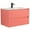 Coral Pink, variant on Citiscape Modern Bathroom Vanity with Textured Drawer Fronts 24" Wide - White - Sink Included