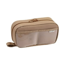 AuroraX Cute Pencil Case with Handle,Brown,Durable Large Pencil Pouch,Pen Bag