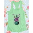 thumbnail image 3 of A Tropical Artichoke Racerback Tank Women -Fab Funky Designs, Female Large, 3 of 4
