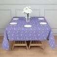 thumbnail image 3 of Purple Cartoon Narwhal Pattern Square Tablecloth,Waterproof Square Table Cover,Wipeable Spillproof Washable Table Cover for Home Kitchen Party Decor 42"X42"(107x107cm), 3 of 6