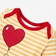 Disney Winnie l'Ourson Bébé Garçons Filles Combinaison Pyjamas Amour Coeur Rayures Manches Longues Taille un Morceau Romper 0/3M-18M – image 4 sur 6