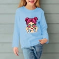 thumbnail image 5 of Little Girl Sweatshirts Size 6 Fashion Graphic Long Sleeve Casual Cotton Shirt 3-11T Kids Fall Pullover Top, Light Blue, 3 Years, 5 of 5