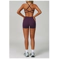 thumbnail image 4 of PISONIC Workout Sets for Women 2 Pieces Criss Cross Back Sports Bras Matching High Waist Butt Lifting Shorts Yoga Outfits, 4 of 11