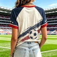 thumbnail image 3 of Fgvctg Mexico Women Soccer Jersey Sports Fans V Neck T Shirts Outdoor T-Shirts Athletic Slim Fit Activewear Tee Soccer Jerseys Blue 2XL, 3 of 4