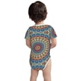 thumbnail image 5 of Daiia Round Mandala Printed Unisex-Baby Short Sleeve Onesies Bodysuits Baby Climbing Clothes Soft and Comfortable Romper with Expandable Shoulder Design-3 Months, 5 of 8