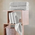thumbnail image 7 of Hawmam Linen Silver Hand Towels - 8-Pack Quick Dry Bathroom Towels, 16' x 29', Soft Luxury 100% Turkish Cotton, Highly Absorbent, Low Lint, Eco Friendly, Hotel Quality for Spa, Gym, College Dorm, 7 of 7