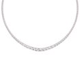 thumbnail image 2 of Jolie - 10 Carat Graduated Diamond Tennis Necklace ( Classic Setting), 2 of 3