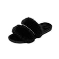 thumbnail image 2 of uublik Indoor Fuzzy Slippers for Women Winter Indoor House Shoes Comfortable Couple Home Footwear, Black, 2 of 7