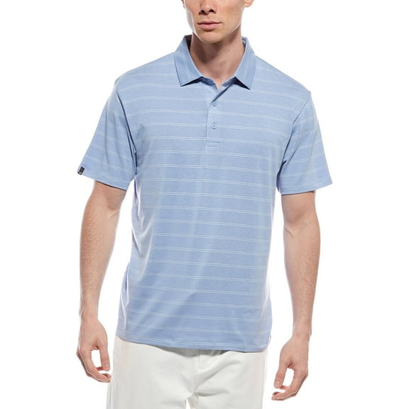 Callaway mens  Premium Stripe Polo Shirt, m, Blue