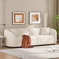 thumbnail image 4 of Christopher Knight Home 87" Curved Contemporary Boucle Sofa in Plush Seating, Streamlined Design Durable Frame, Beige, 4 of 7