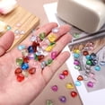 thumbnail image 4 of Acrylic Heart Rhinestone, 12mm Crystal Gems Rhinestone Plastic Gems Jewelry Stickers, Purple 50 Pcs, 4 of 7