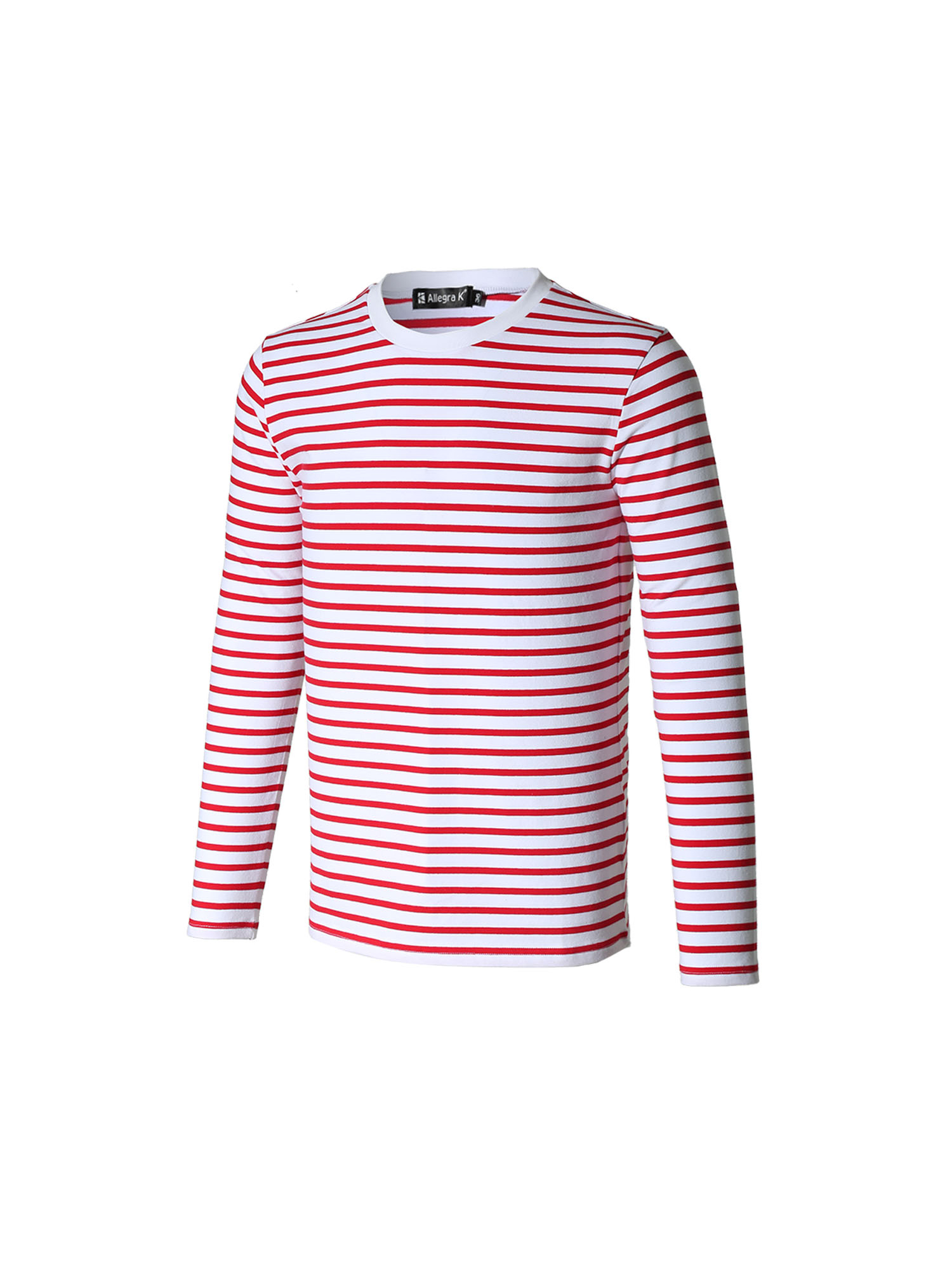 Lars Amadeus Men's Striped Crew Neck 