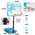 SULIVES Swimming Pool Basketball Hoop 45"54" Adjustable Height