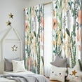 thumbnail image 5 of Blackout Kids Curtains,Pioneer Flower Floral Print Pattern Childrens Insulated Curtains Set Of 2,Bedroom Essentials,Toddler Room Decor 52"x84", 5 of 5